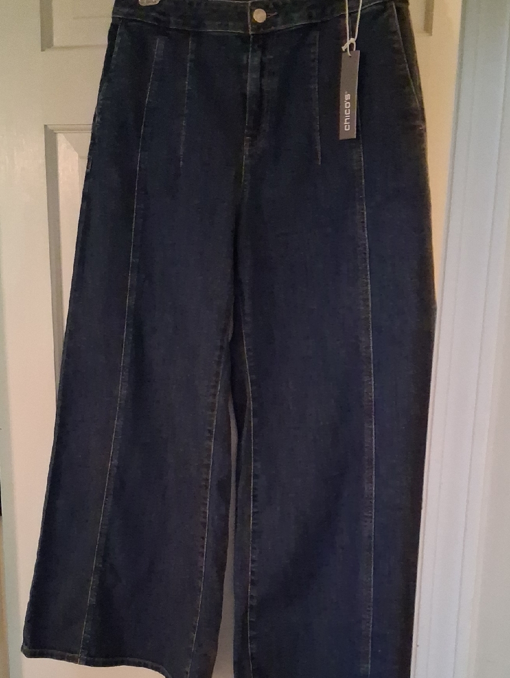 Chico's Dark Blue Wide-Leg Jeans